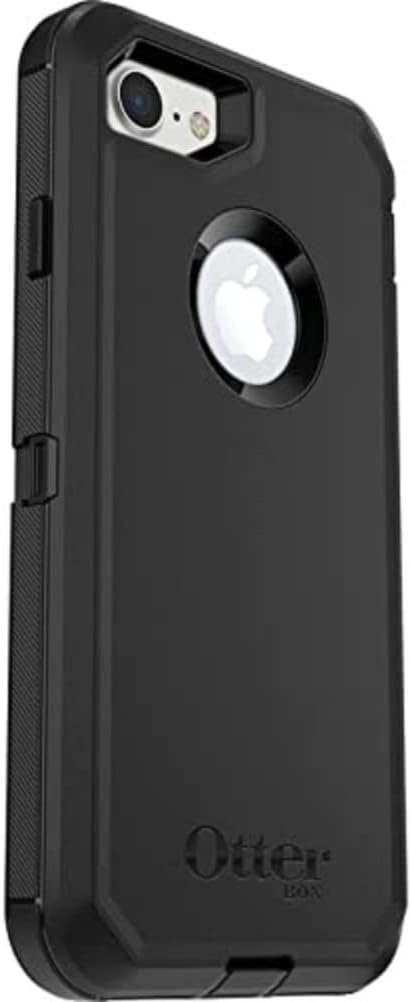 OtterBox iPhone SE 3rd/2nd Gen, iPhone 8/7 (Non-Retail/Ships in Polybag) Defender Series Case - Black, Rugged & Durable, with Port Protection, Includes Holster Clip Kickstand