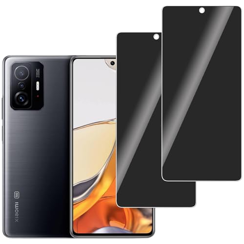 LERINNA 2 Stück für Panzerglas Privatbildschirm für Xiaomi 11T Pro Anti-Spy 9H Härte temperglas Anti-Kratzen Sichtschutz Schutzfolie für Xiaomi 11T Pro