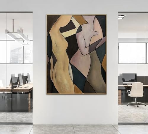 Tableau figuratif abstrait coloré 60x80 cm pour raviver un mur blanc vide