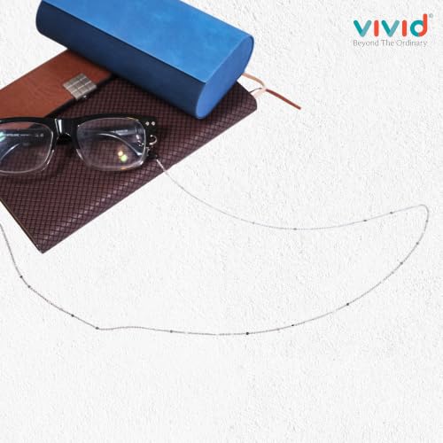 Image of Unisex Specs Holder Hook & Loop Anit Slip Eyewear Lanyard Metal Strap Chain