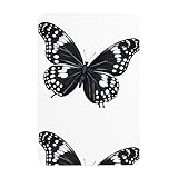 Acbnsll Mariposa negra con manchas blancas impresas, pintura decorativa de lata de 20,3 x 30,5 cm, hecha de hojalata, resistente al desgaste y duradera