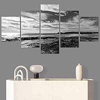 SIGNWIN 5 Panel Canvas Wall Art High Contrast Scenery for Home Decorations Ready to Hang - 60