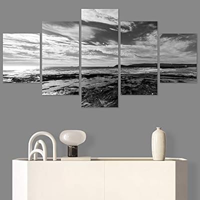 SIGNWIN 5 Panel Canvas Wall Art High Contrast...