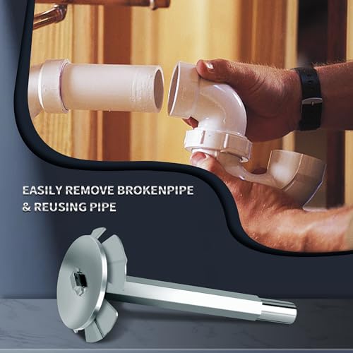 PVC Fitting Saver, 7 Pcs Pipe Reamer Tool for Removing SCH 40 from Hub, 1/2 Inch, 3/4 Inch, 1 Inch, 1-1/2 Inch, 2 Inch, 3 Inch, 4 Inch for PVC Plumbing, Fits 1/2\" Variable Speed Power Drill