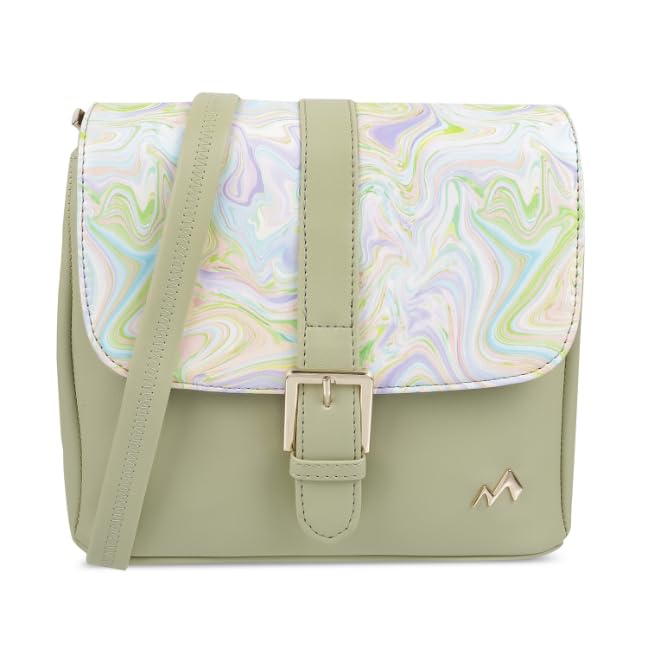 Metro Green Faux Leather Secure Magnet Snap Casual Sling Bag For Women (B0CYQ1Z8L2) Amazon Price History, Amazon Price Tracker