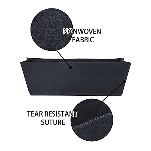 Non-Woven Fabric Plant Grow Bags Replacement Coco Liner Window Basket,Trough Shaped Wall And Deck Mount Planters,Round Hanging Basket (4Pack, 24) #TOP5