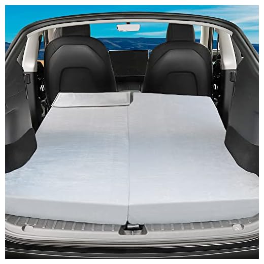 YONZEE Camping Mattress for Tesla Model Y, Portable Foldable Memory Foam Travel Sleeping Bed with Storage Bag & Sheet for Model Y Accessories