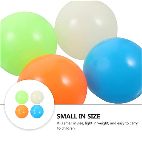 Bola de descompressão fluorescente YARDWE 4 peças para decoração de teto de parede de Natal 65 mm