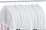 12PCS PEVA Garment Shoulder Covers for Clothes, Breathable Protective Shoulder Cover, Clear Hanging Garment Protectors Dust Covers for Suit, Jackets, Coats, Dress Closet Storage