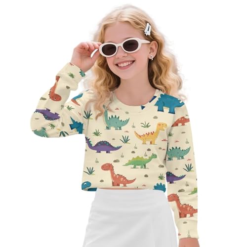 Cropped Tshirts for Girls 5-14Y Kids Long Sleeve Tees Top Fall T-Shirt Kids School Clothes