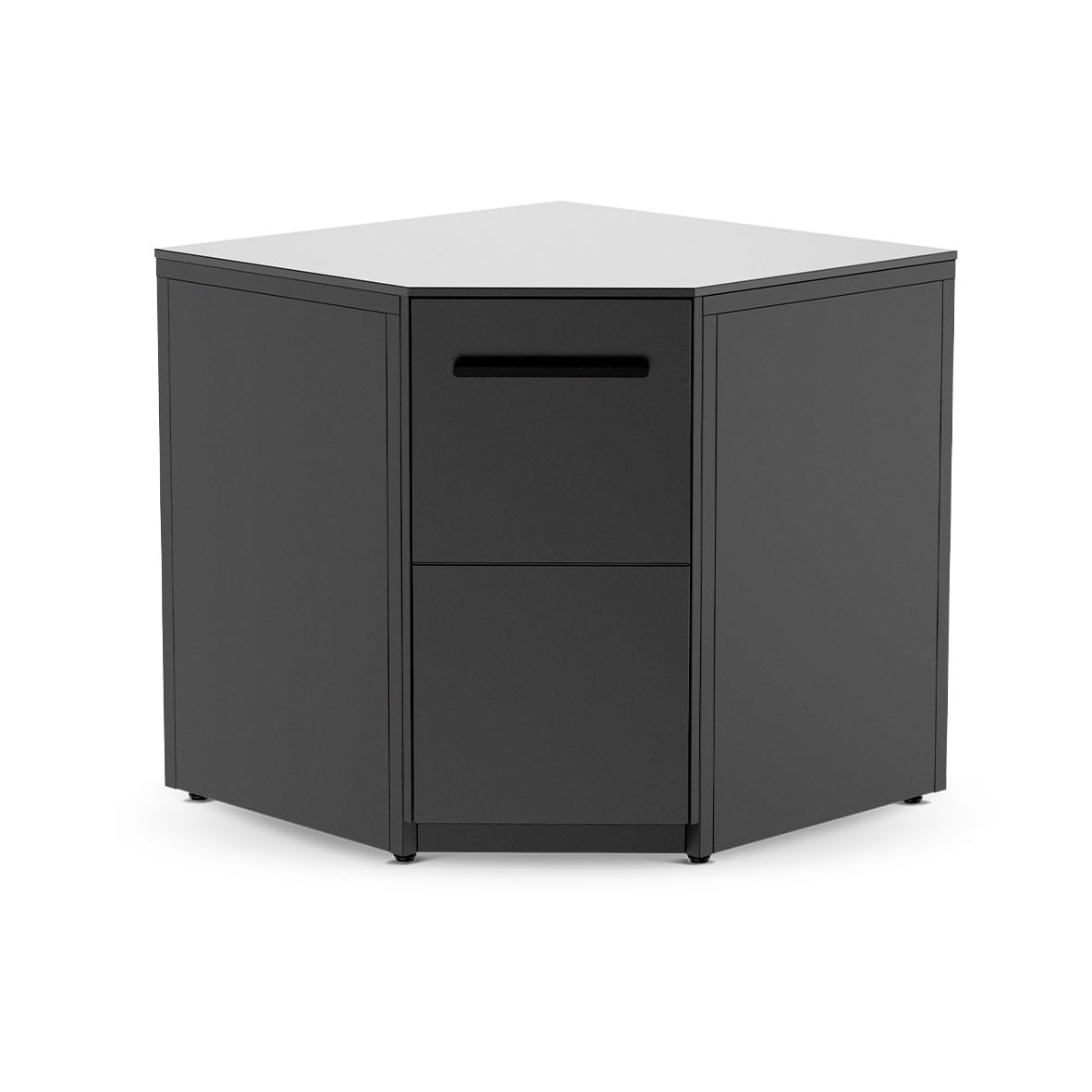 cozze® Eckmodul für Outdoor Küche – Funktionaler Eckschrank mit 15 mm HPL-Arbeitsplatte – Wetterfester Stahl & Platz für Gasflasche - 90x90x90 cm