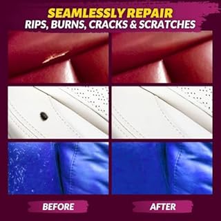 Coconix Leather & Vinyl Repair Kit | Fix Tears, Holes, Scratches, and Peeling on Leather and Vinyl Furniture, Car Seats, and Jackets | Easy Application with Customizable Colors