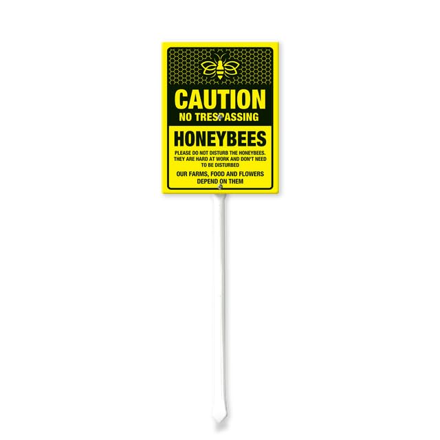 7 x 8.8 inch Garden Stakes Caution No Trespassing Yard Sign Decorative Plant Stake Lawn Art Patio Decor Pathway Ornaments Indoor
