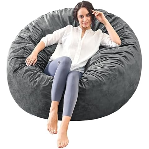ILPEOD 4' Memory Foam Bean Bag Chair Cover