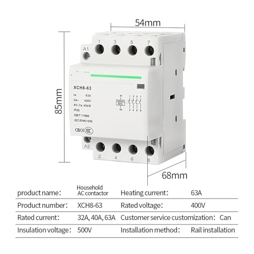Contacteur AC modulaire 40A sur rail DIN pour tableau électrique domestique - 2
