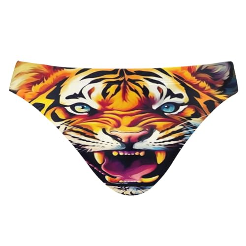 Tiger Men's Swimwear Sexy Bikini Solid Siwmming Briefs 20857368tiger