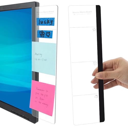 Office Desk Accessories 2pcs Monitor Memo Board Computer Message Board