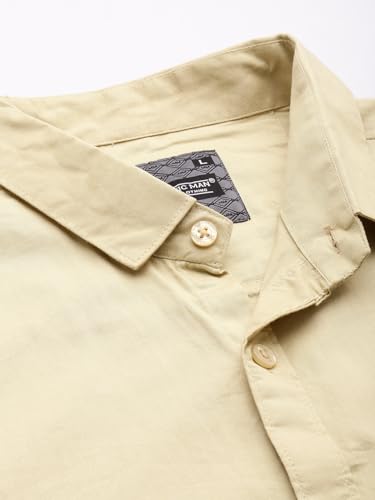 Image of Majestic Man Slim Fit Pure Cotton Half Sleeve Solid Casual Shirt