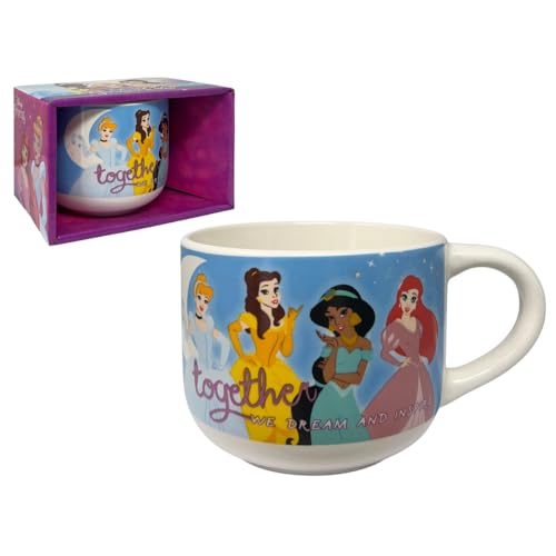 Disney Princesses Mug 380ml Large Jumbo Ceramic Mug for Kids with Box