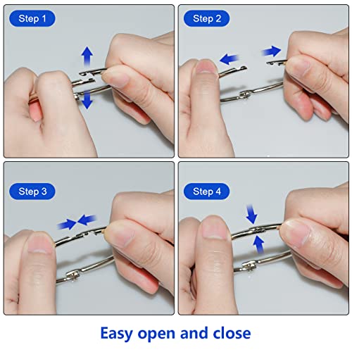 JIKIOU Confezione da 26 anelli per libri in