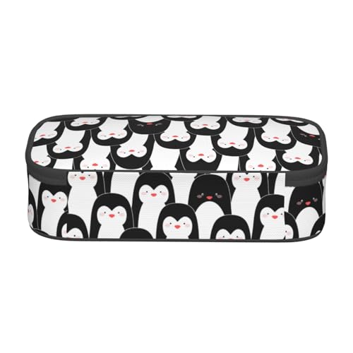 Image of Fun Penguin Pencil Case Organizer Big Capacity Pencil Pouch Stationery With Zipper School Supplies Pencil Bag For Girls Boys Office