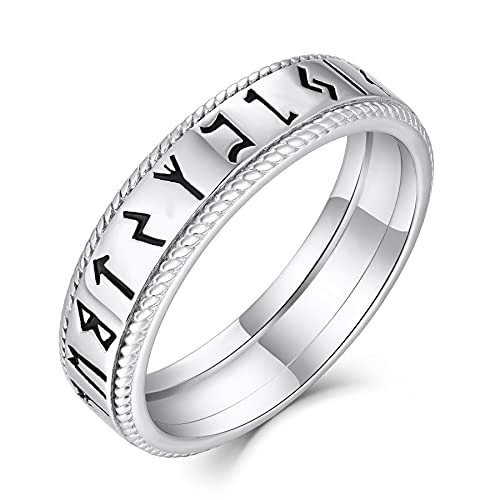 JO WISDOM Vichingo Runa Anello in Argento 925