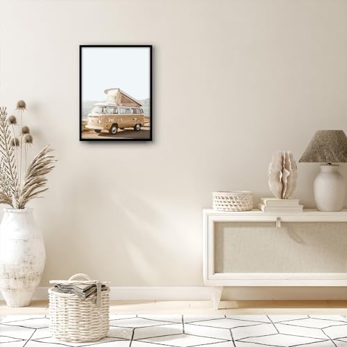 Americanflat 15x20 Picture Frame with Polished Plexiglass - Streamline Collection - Thin Border Picture Frame for Wall Display - Hanging Hardware Included - Black