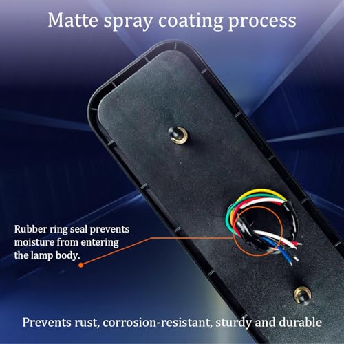 RATSTONE LED Rückleuchten Anhänger,2X Anhänger Beleuchtung,12/24 V Gleichstrom-Rückleuchten,Fünf Funktionen,Wasserdicht,Geeignet für Lieferwagen,LKWs,PKWs,Wohnmobile usw.(28x10cm)