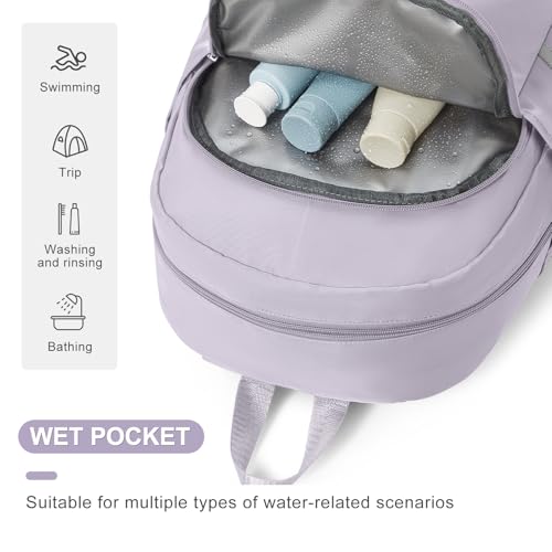 coofay Gym Backpack For Women Waterproof Backpack With Shoe Compartment Lightweight Travel Backpack Sports Backpacks Large Gym Bag