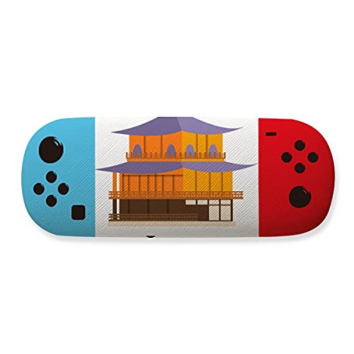 Étui de rangement pour lunettes motif temple japonais traditionnel