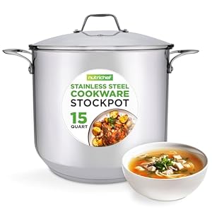 NutriChef Kochtopf Groß 14 Liter Edelstahl