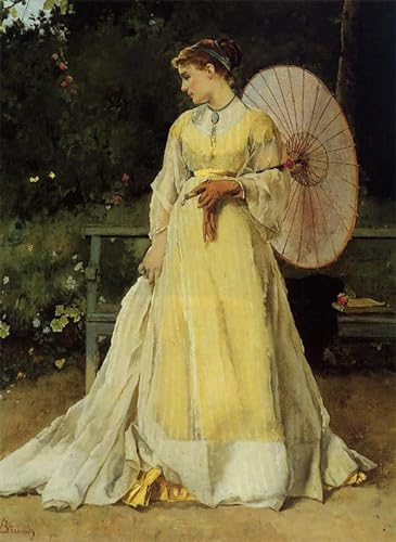 Peinture Poster Impression de prestige la Dame au parapluie d Alfred Stevens 60x90cm