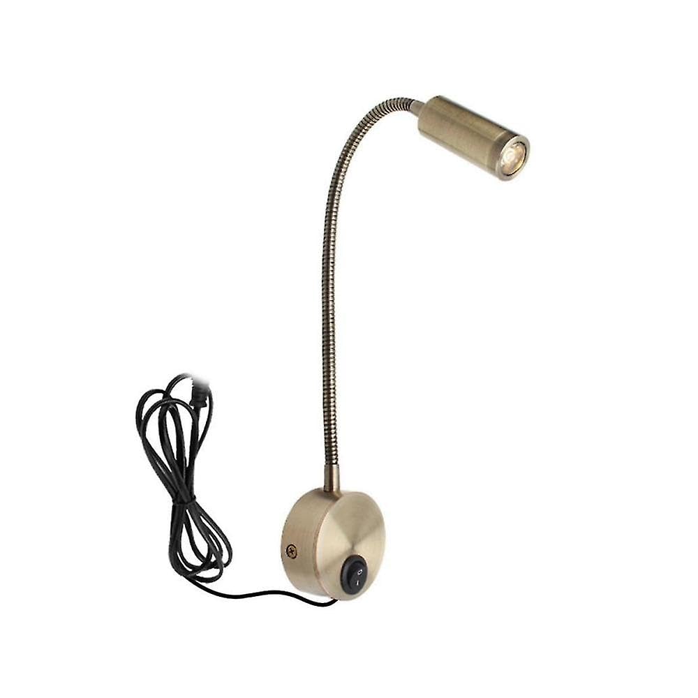 Joyhappst Image Color Wall-Mounted Reading Lamp Wall Lamp Hose Bedside Lamp Switch Control Minimalist Style Wall Lamp(Gol