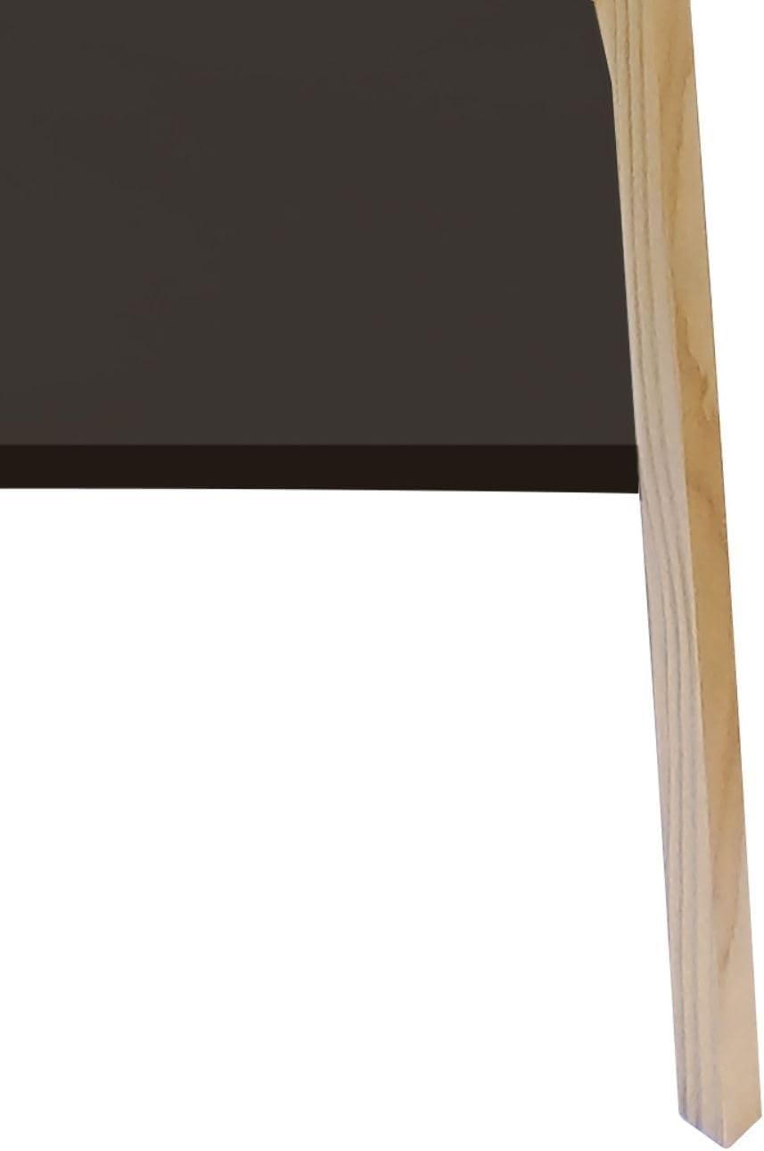 Porte-Manteaux Bois Naturel et Noir 47x47x170 cm 12 Crochets Style Scandinave