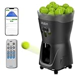 PUSUN PT-mini Pro Tennis & Padel Ball Machine – Compact & Powerful | App & Remote Control, Adjustable Spin & Speed, Long Battery Life, for Smart Solo Training Anywhere (Black)