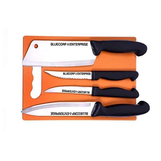 BLUECORP® ENTERPRISE Stainless Steel Kitchen Knives Set,Standard Kitchen Knife/Vegetable Knife/PARING Knife, 4 Piece Set