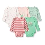 Picture of Amazon Essentials Disney Unisex Babies' Long-Sleeve Bodysuits, Pack of 5, Pooh Forest, Preemie