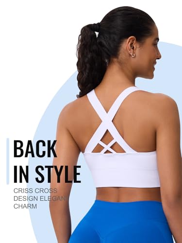 Image of Sports Bras for Women High Support, Multipack Padded Supportive Criss Cross Back Wireless Running Yoga Workout Bra