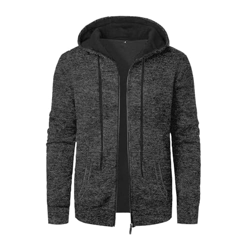 Zip Up Hoodies for Men Fleece Hooded Sweatshirts with Pocket Casual Long Sleeve Basic Slim Fit Tops 2025 Fall Clothes3
