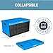 CleverMade Collapsible Storage Bins with Lids- Neptune Blue 3Pack 46L- Plastic Container Stackable Organization Crates Home Closet SpaceSaving Durable