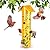 Kingsyard Metal Bird Feeders for Outdoors Hanging, 6-Ports Tube Bird Feeder, 14 inch, Durable & Weatherproof, Large Capacity for Attracting Wild Birds (Yellow)
