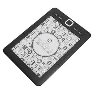 Drfeify Lettore di Libri Elettrico, E-reader con Schermo a Inchiostro da 6 Pollici con Batteria da 1500 MAh e Protezione per gli Occhi per Spostamenti e Viaggi