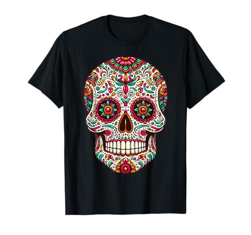 Jour des Morts Tête de Mort Mexique Jour de Los Muertos T-Shirt