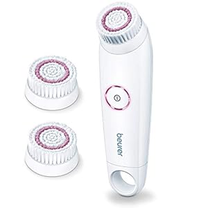 Beurer gezichtsborstel FC 45, diepgaande reiniging voor een voelbaar zachtere huid, rotatie met 2 standen voor elk huidtype, waterbestendig
