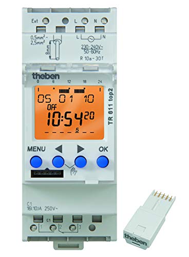 Theben tr611top224v - Interruptor horario digital tr611 top2 24v 24h+7dias