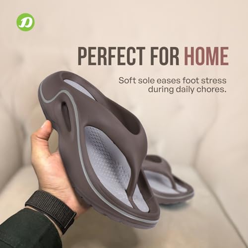 Image of DOCTOR EXTRA SOFT Men's Premium Slippers with Soft Acupressure Foot Massager for Adult | Comfortable & Light Weight| Stylish & Anti-Skid | Casual Waterproof & Everyday Flip Flops for Gents & Boys D-544