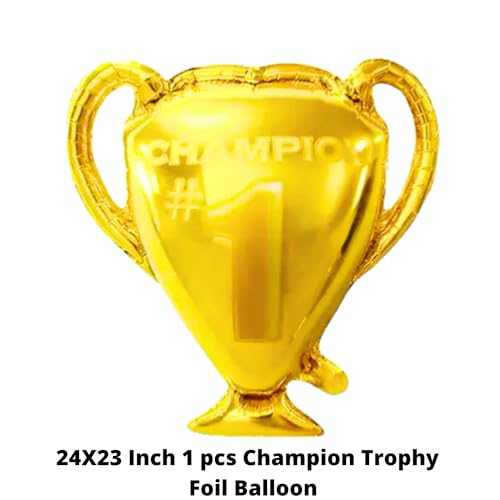 Image of Party Decorz Champion Trophy Foil Balloon (24X23 Inch,1pcs) Big Size Foil Balloon For Football Theme, Sports Balloon Birthday Party Decorations