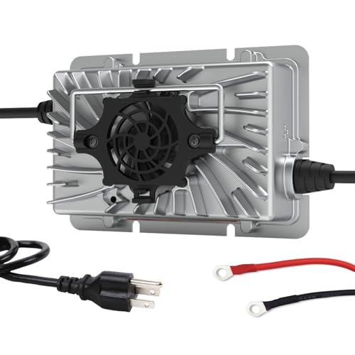 HumsiENK LiFePO4 Battery Charger, 29.2V 15A, 24V Battery Compatible, with Cooling 4X Safety Protection