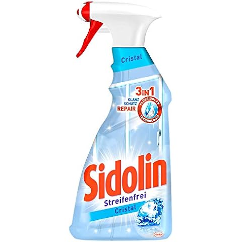 Sidolin Cristal, Glasreiniger, Sprühflasche, für einen perfekten Glanz und gegen Mikrorisse, 1 Stück Cover