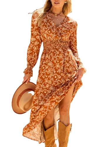 Robe longue col en V pour invitée de mariage élégante et fluide